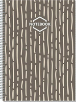 Бумажная продукция Полином Бизнес-тетрадь Стильный офис A4 60 листов коричневая в клетку на спирали