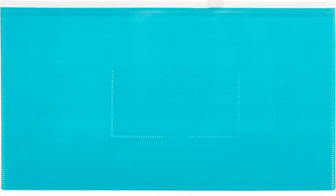 Папка/конверт Attache Папка-конверт на молнии Color 150х264 мм бирюзовая 0.16 мм