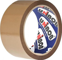 Скотч Unibob Клейкая лента упаковочная коричневая 48 мм х 66 м толщина 40 мкм