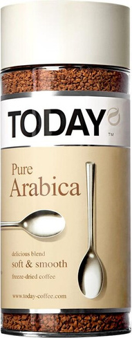 Кофе Today Кофе растворимый Pure Arabica 95 г (стекло)