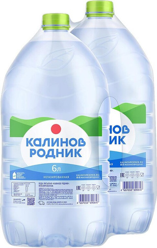 Вода Калинов Родник Вода 6 литров, 2 шт. в уп