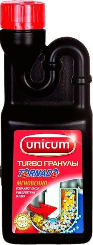 Бытовая химия Unicum Средство для чистки труб Чистящее средство для устранения засоров Торнадо