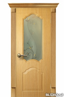 Дверь межкомнатная, серия «Виола», цвет светлый дуб, со стеклом