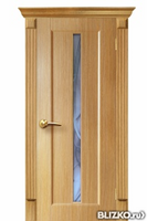 Дверь межкомнатная, серия «Екатерина 1», цвет светлый дуб, со стеклом