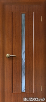 Дверь межкомнатная, серия «Екатерина 1», цвет темный дуб, со стеклом