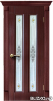 Дверь межкомнатная, серия «Екатерина 2», цвет венге, со стеклом