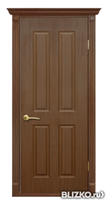 Дверь межкомнатная Экошпон, серия «Екатерина 4», цвет темный дуб