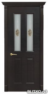 Дверь межкомнатная Экошпон, серия Екатерина 4, со стеклом