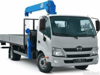 Аренда самопогрузчика Hino борт 5 тонн, стрела 3 тонн