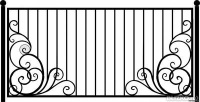 Забор кованый №8, из профильной трубы