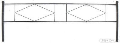 Ритуальная кованая оградка на кладбище №67