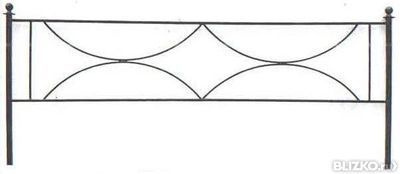 Ритуальная кованая оградка на кладбище №83