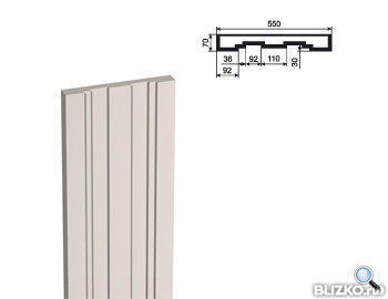 Фасадная лепнина Пилястра (Тело) ПЛВ-550/3 2000*550*70