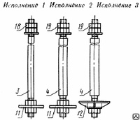 Фундаментный болт ГОСТ 24379.1-2012, тип 2.1 2.2 2.3