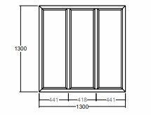 Окно Veka WHS-60 1300х1300 мм глухое