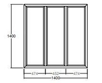 Окно Veka WHS-60 1400х1400 мм глухое