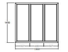 Окно Veka WHS-60 1400х1500 мм глухое