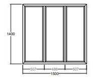 Окно Veka WHS-60 1400х1500 мм глухое