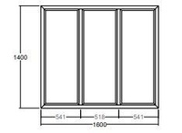 Окно Veka WHS-60 1400х1600 мм глухое