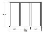 Окно Veka WHS-60 1400х1800 мм глухое