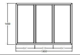 Окно Veka WHS-60 1400х1900 мм глухое