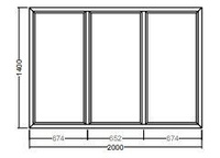 Окно Veka WHS-60 1400х2000 мм глухое