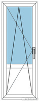 Балконная дверь ПВХ КВЕ 58 Roto