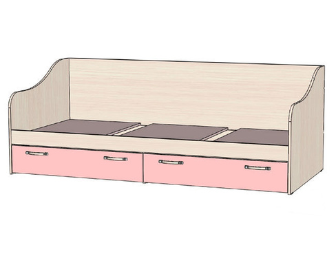Кровать с ящиками "Буратино" (Розовый)