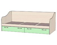 Кровать с ящиками "Буратино" (Зеленый)