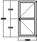 Дверь балконная ПВХ пятикамерная Veka WHS-72 1000х2000