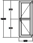 Дверь балконная ПВХ трехкамерная Veka WHS-60 600х1600