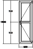 Дверь балконная ПВХ пятикамерная VEKA Softline-70 600х1900