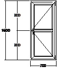 Дверь балконная ПВХ пятикамерная VEKA Softline-70 700х1600