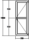 Дверь балконная ПВХ семикамерное Veka Softline-82 700х1900