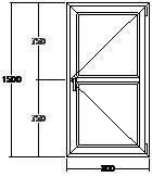 Дверь балконная ПВХ семикамерное Veka Softline-82 800х1500