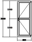 Дверь балконная ПВХ семикамерное Veka Softline-82 800х2000