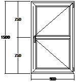 Дверь балконная ПВХ пятикамерная Veka WHS-72 900х1500