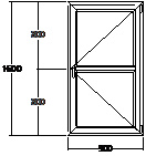 Дверь балконная ПВХ трехкамерная Veka WHS-60 900х1600