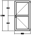 Дверь балконная ПВХ пятикамерная VEKA Softline-70 900х1700