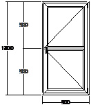 Дверь балконная ПВХ трехкамерная Veka WHS-60 900х1800