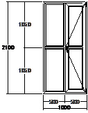 Дверь балконная ПВХ пятикамерная VEKA Softline-70 двупольная 1000х2100