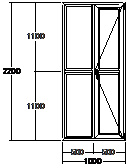 Дверь балконная ПВХ пятикамерная VEKA Softline-70 двупольная 1000х2200