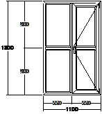 Дверь балконная ПВХ пятикамерная VEKA Softline-70 двупольная 1100х1800