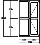 Дверь балконная ПВХ семикамерное VEKA Softline-82 двупольная 1100х1900