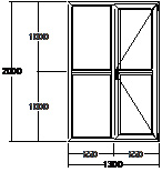 Дверь балконная ПВХ пятикамерная VEKA Softline-70 двупольная 1300х2000