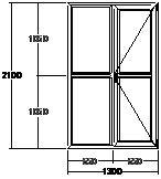 Дверь балконная ПВХ пятикамерная VEKA Softline-70 двупольная 1300х2100