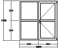 Дверь балконная ПВХ пятикамерная VEKA Softline-70 двупольная 1600х1700