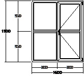 Дверь балконная ПВХ семикамерное VEKA Softline-82 двупольная 1600х1900