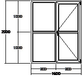 Дверь балконная ПВХ пятикамерная VEKA Softline-70 двупольная 1600х2000