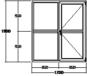 Дверь балконная ПВХ пятикамерная VEKA Softline-70 двупольная 1700х1900